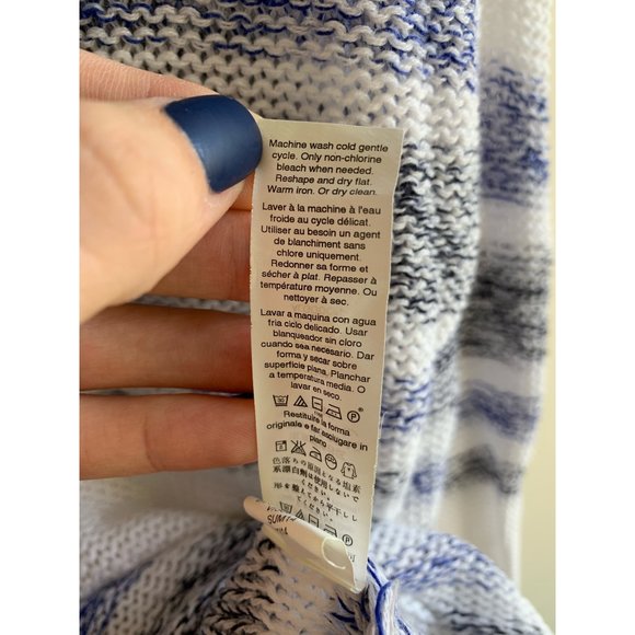 Gap White Striped Scoop-Neck Knit Sweater - Picture 6 of 6